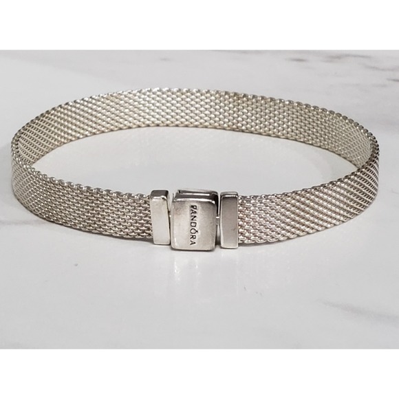 Pandora Jewelry - SIZE 17 / 17 CM / 6.7" Authentic Pandora Reflexions Silver Mesh Bracelet 597712
